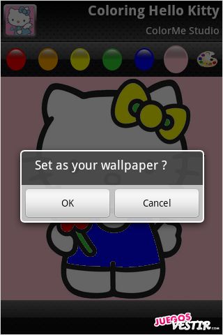 Captura de pantalla del juego ColorMe: Hello Kitty (2)