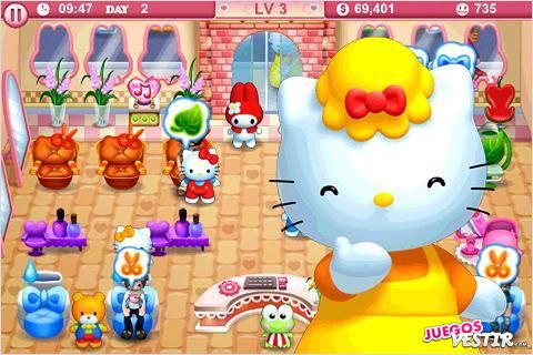 Captura de pantalla del juego Hello Kitty Beauty Salon